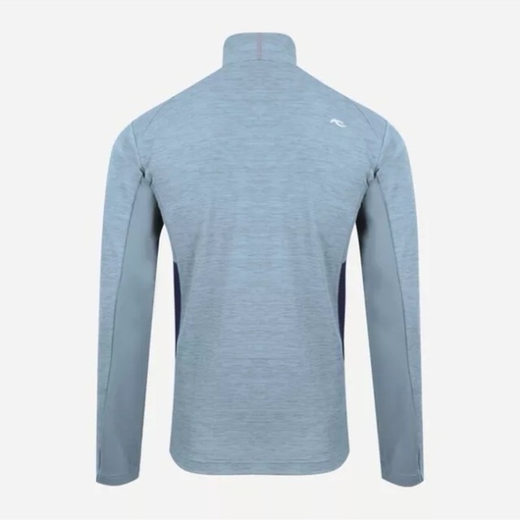 KJUS Men's Roman Mid Layer Half Zip Niagara Blue Size Medium  (EU 50) NWT - Picture 2 of 9